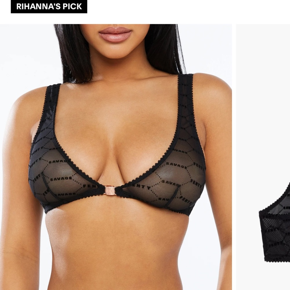 FREE Savage X Fenty Sheer Flocked Logo Bralette